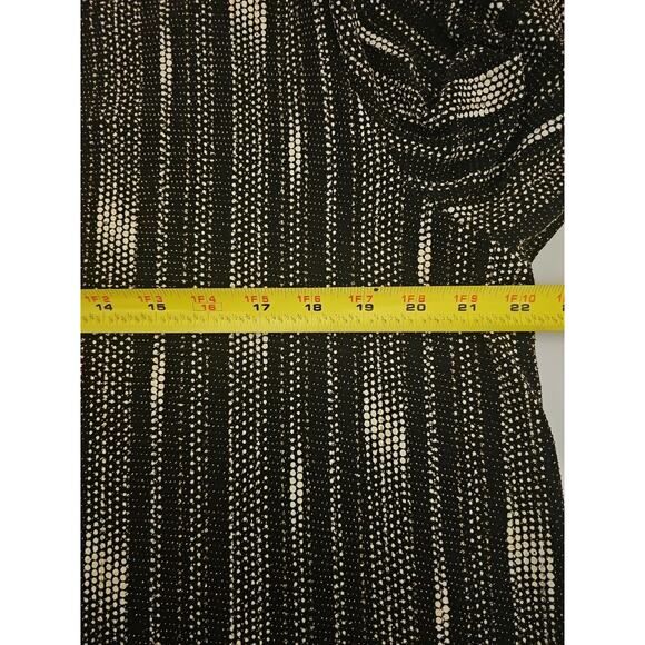 Elegant Black Gold Shimmer 3/4 Sleeve Party Top Size 2X by‎ Simply Emma - Picture 6 of 8